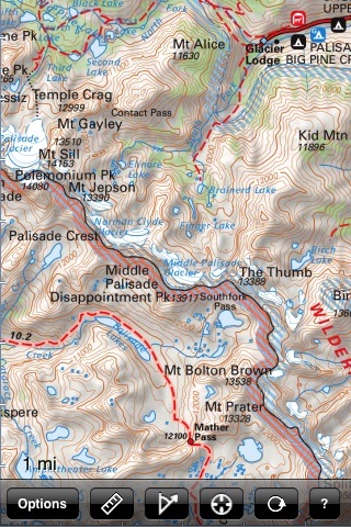 Sequoia and Kings Canyon National Park Recreation Map screenshot 3