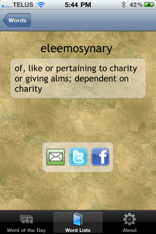 Weird Word of the Day (iAd Supported) : augment your vocabulary with amazing new words screenshot 4