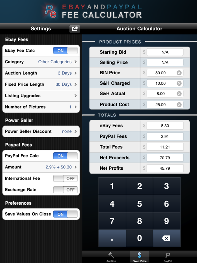 Fee Calculator HD for Ebay & PayPal(圖3)-速報App