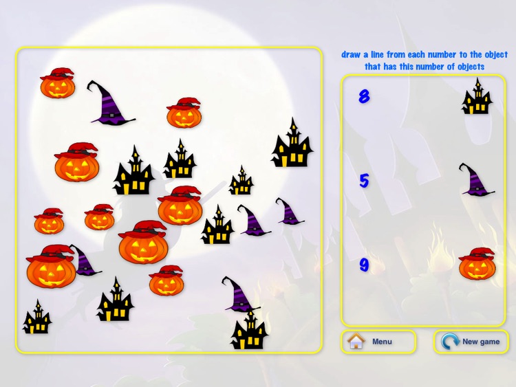 Halloween counting & words games