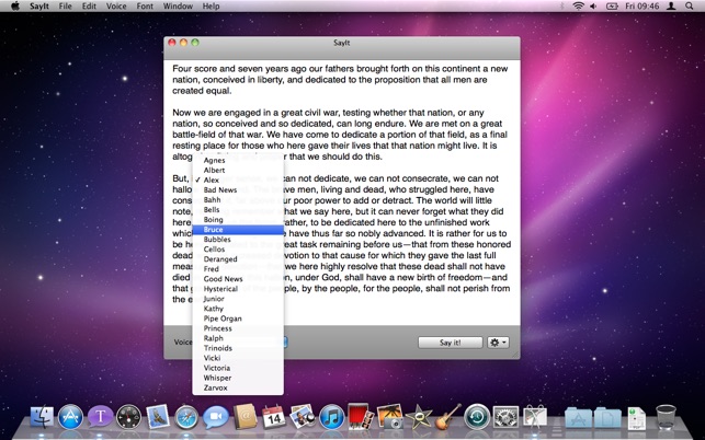 use cereproc voice for mac text speech