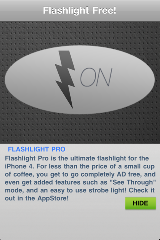 Flashlight FREE for iPhone 4! screenshot 2