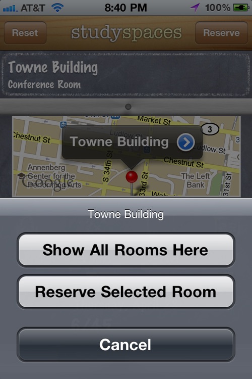 StudySpaces for iPhone