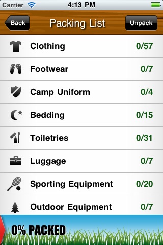 Packing List