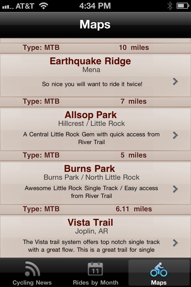Arkansas Cycling & Fitness App screenshot 3