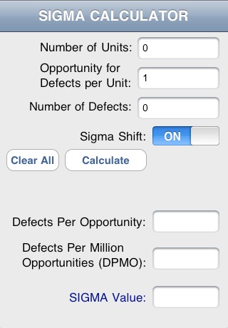 Sigmalator: The Six Sigma Value Calculator screenshot-3