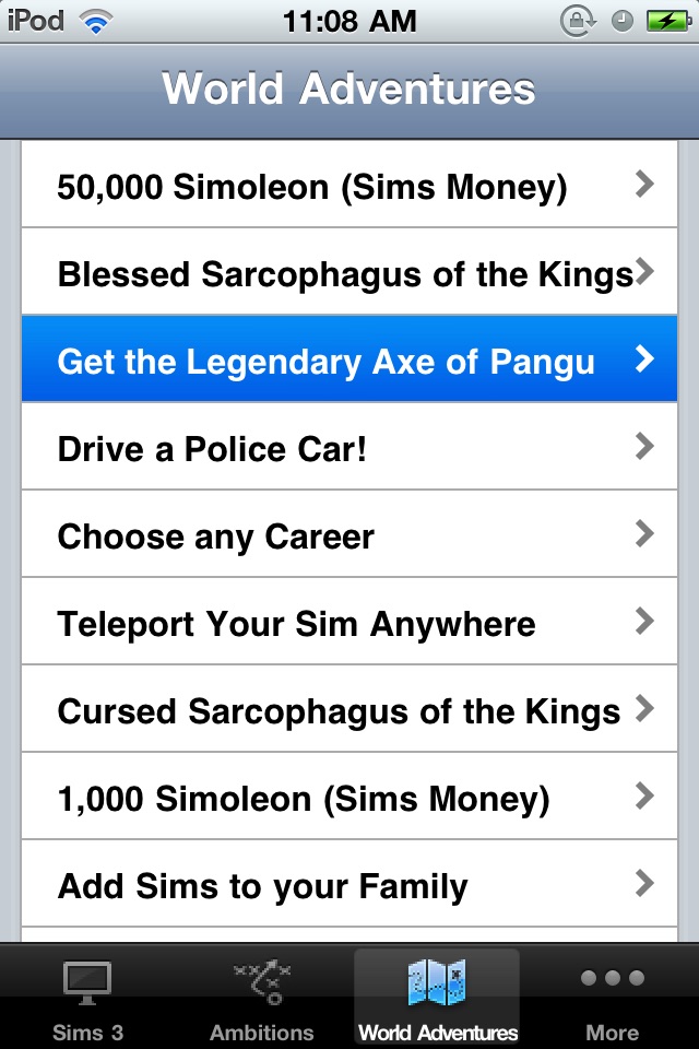 Cheats for Sims 3 Ambitions, Original & World Adventures (Combo Pack) screenshot 4