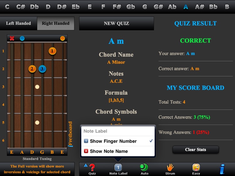 Guitar Chords, Triads & Quiz LE screenshot-4