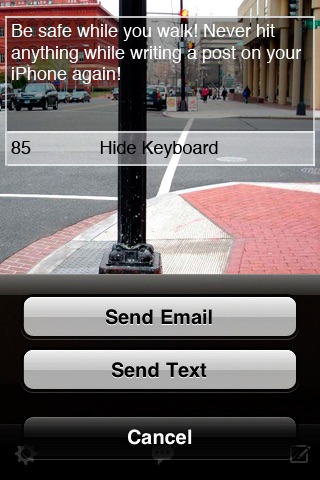 Text Vision Lite! Walk and Compose Posts Safely