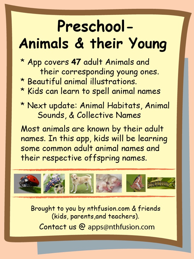 Preschool - Animals and their young - Pad Version(圖1)-速報App