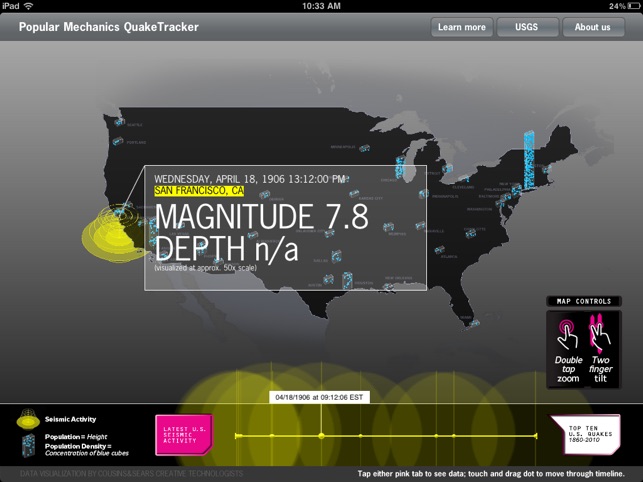 Popular Mechanics QuakeTracker