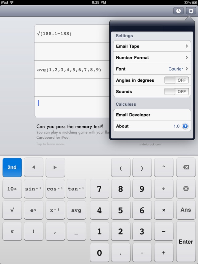 Calculess Free - Scientific Calculator for iPad(圖2)-速報App