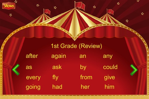 Sight Words Circus Free - 300 sightwords(圖4)-速報App