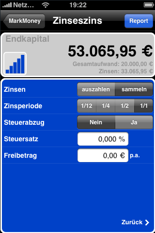 Zinseszins Rechner ✭ powered by MarkMoney ✭ screenshot 3