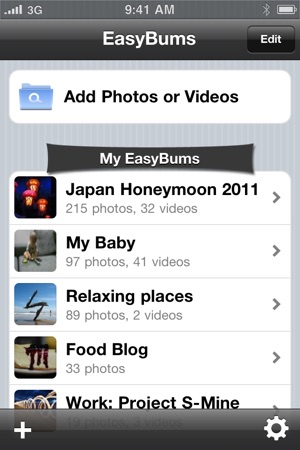 EasyBums ~ photo & video albums on the g