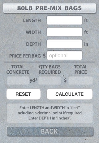 DIY Concrete Imperial - Concrete Calculator