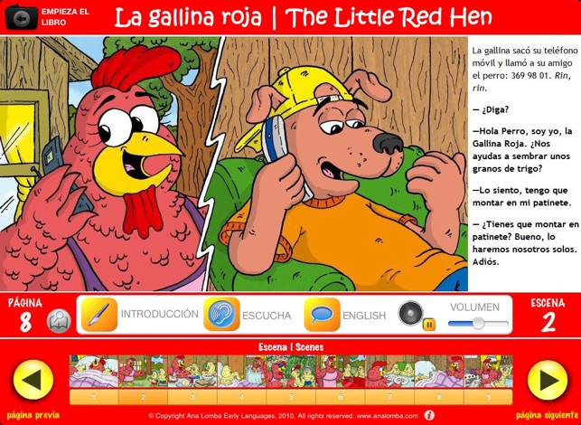 Ana Lomba – Inglés para niños: La gallina roja (Cuento bilin(圖4)-速報App