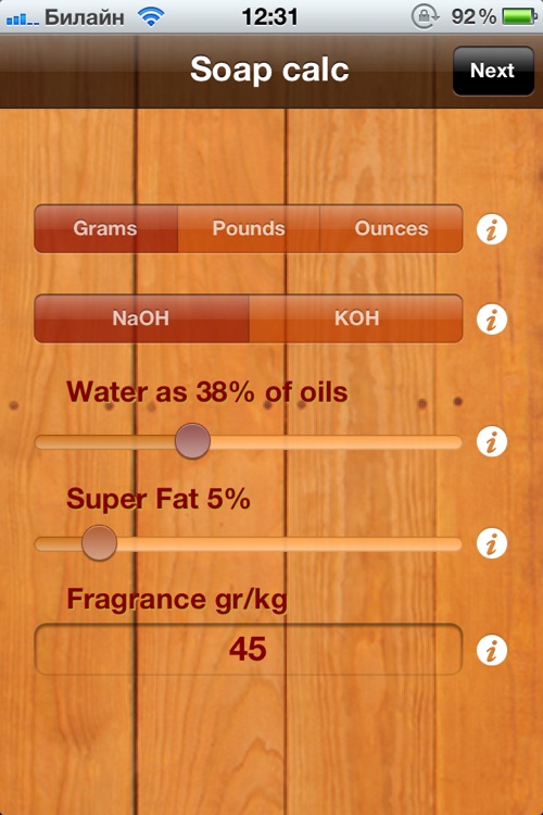 Soap calc