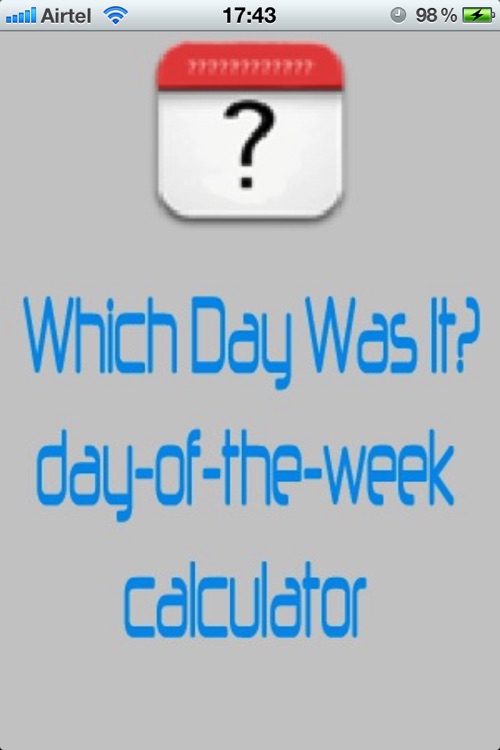 Which Day Was It?