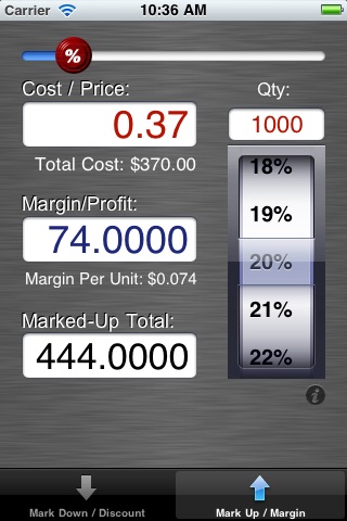 MarkUp Markdown - Margin Calculator & Sale Price Tool screenshot 2