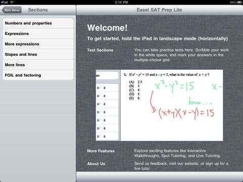 Easel Algebra I Lite screenshot 2