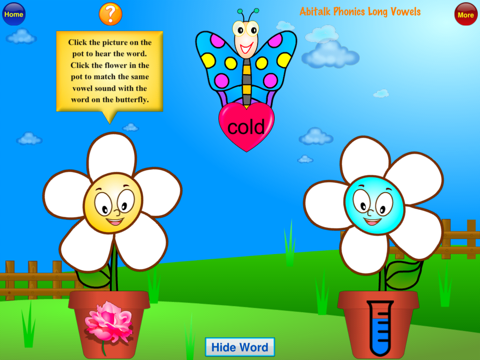 ABC Phonics Butterfly Long Vowels Free- First Grade Second Grade Learning Gameのおすすめ画像4