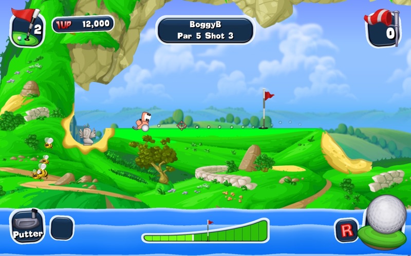 worms crazy golf iphone screenshot 1