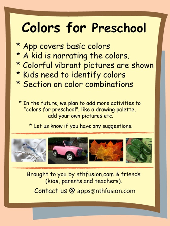 Colors For Preschool