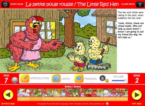 Ana Lomba’s French for Kids: The Red Hen (Bilingual French-English Story) screenshot 3