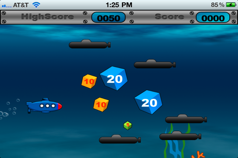 Submarine Game HD Lite screenshot 2