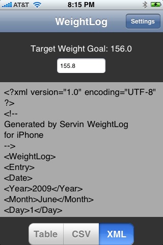 Weight Log Simple screenshot 4