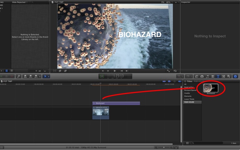 Biohazard Titles for Final Cut Pro Screenshot