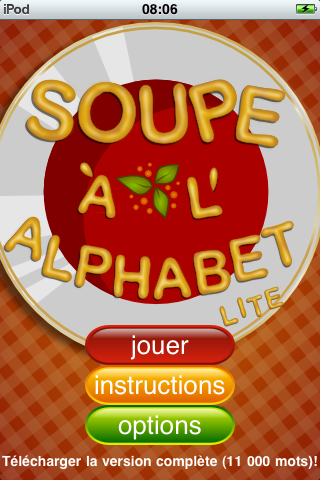 Soupe à l'Alphabet Lite (jeu de anagram) screenshot 4