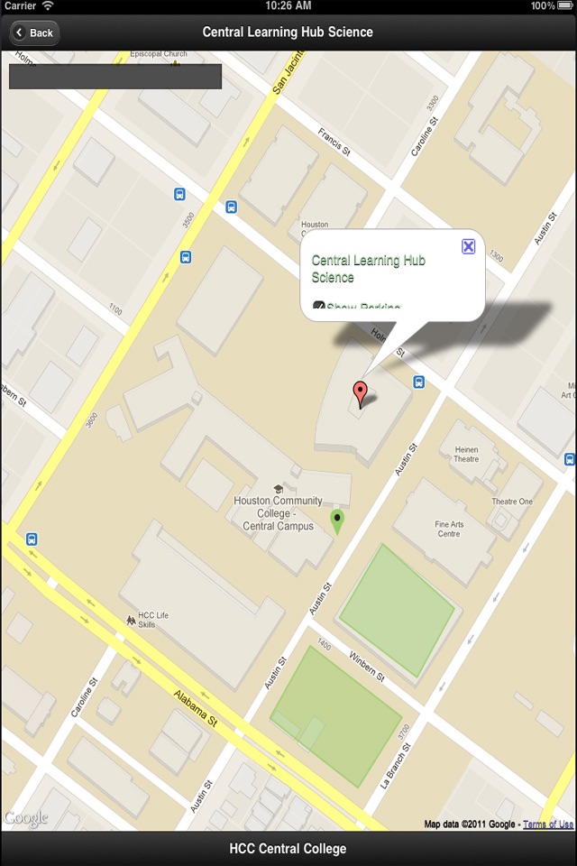 HCC Central Campus Map screenshot 3