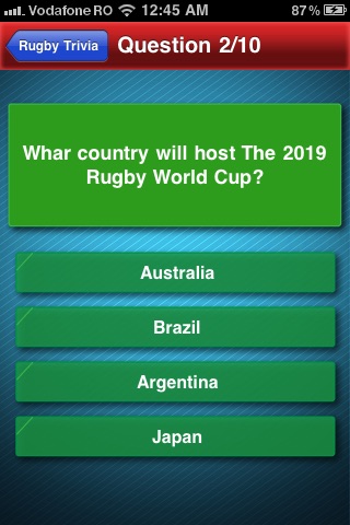 Rugby Trivia