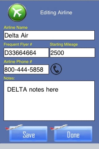 Frequent Flyer Mileage Tracker and Flight Log