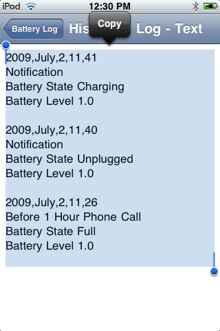 Battery Log Simple screenshot 3