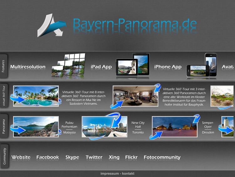 Bayern-Panorama - virtuelle Rundgänge für das iPad