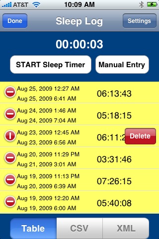 Sleep Log Simple screenshot 2