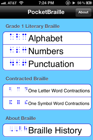 PocketBraille Reference