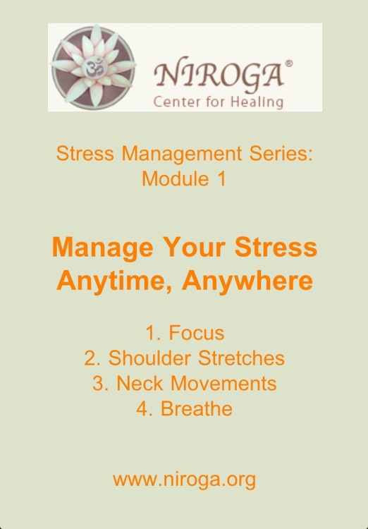 Niroga's Manage Your Stress: Anytime, Anywhere!