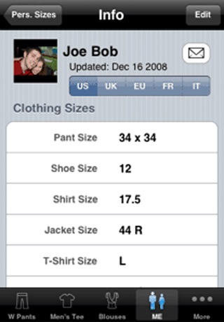 Clothes Size screenshot 4