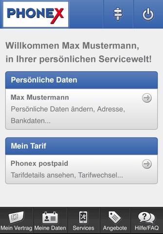 Phonex Servicewelt screenshot 2