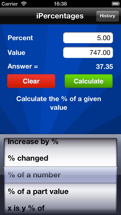 iPercentages - Percent Calculator