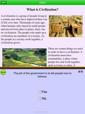 Third Grade - Fourth Grade Social Studies Reading Comprehension Free screenshot 4