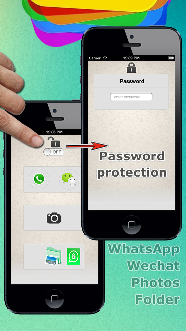 Password for WhatsApp,WeChat,Photos Screenshot 2