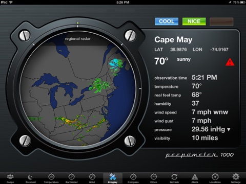 Peepometer - a Retro Weather App by swackett screenshot 4