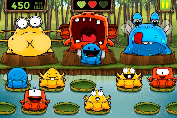 Feed the Monsters flick puzzle game