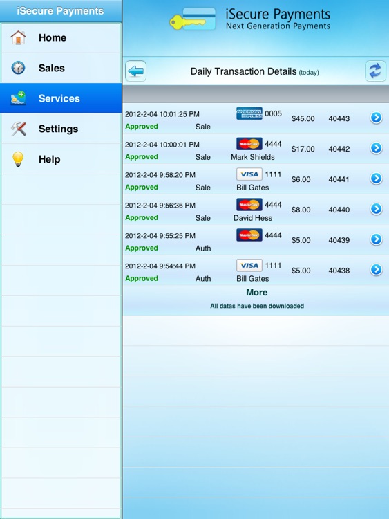 iSecure Payments iPadVersion