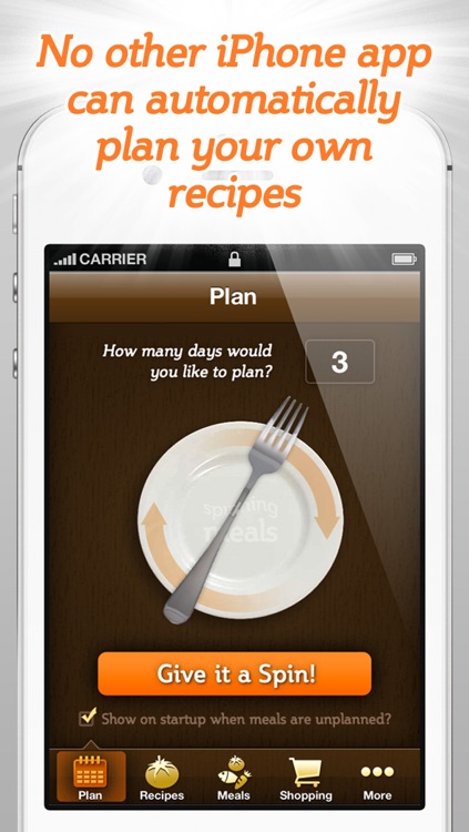 Spinning Meals Smart Meal Planner